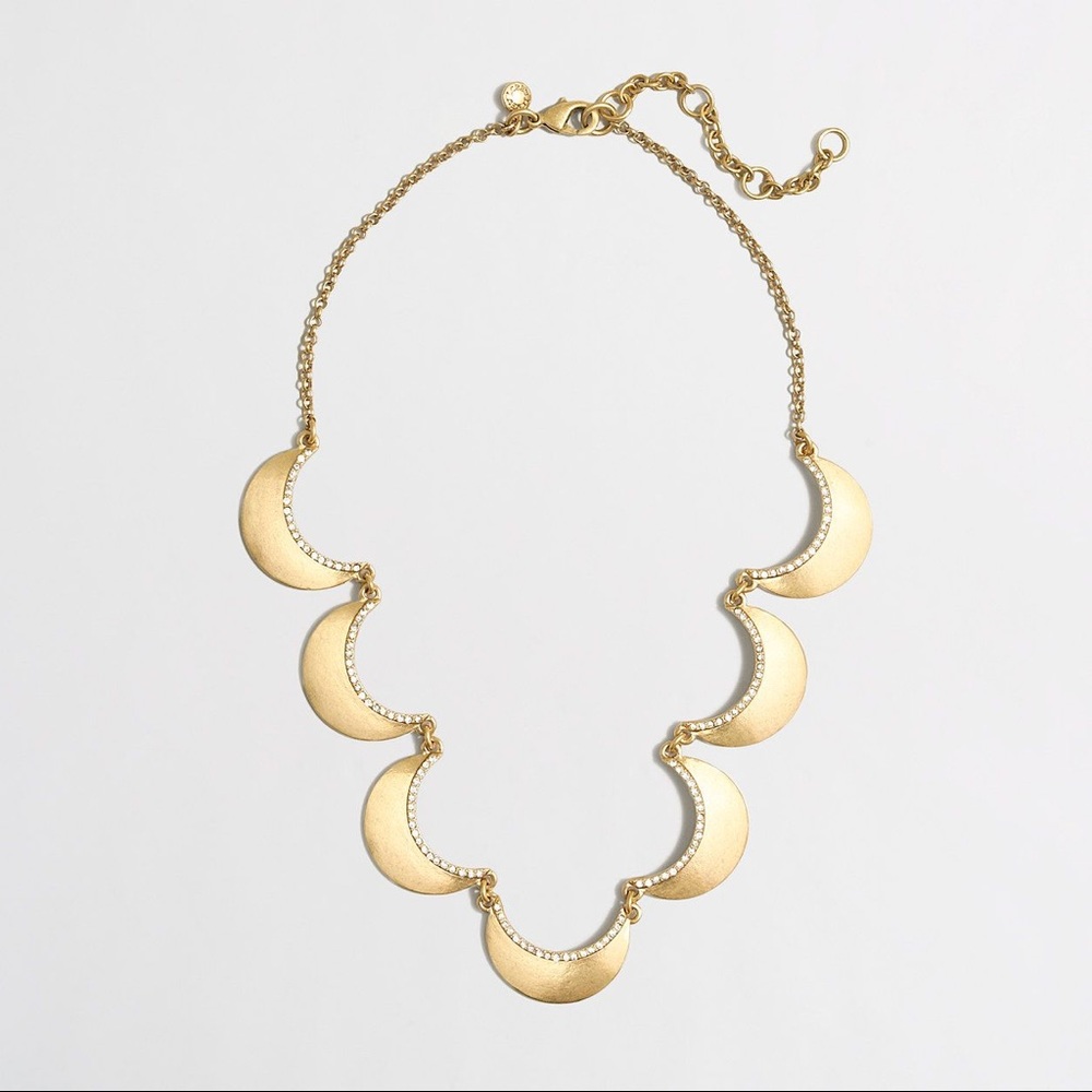 J. Crew gold fan necklace